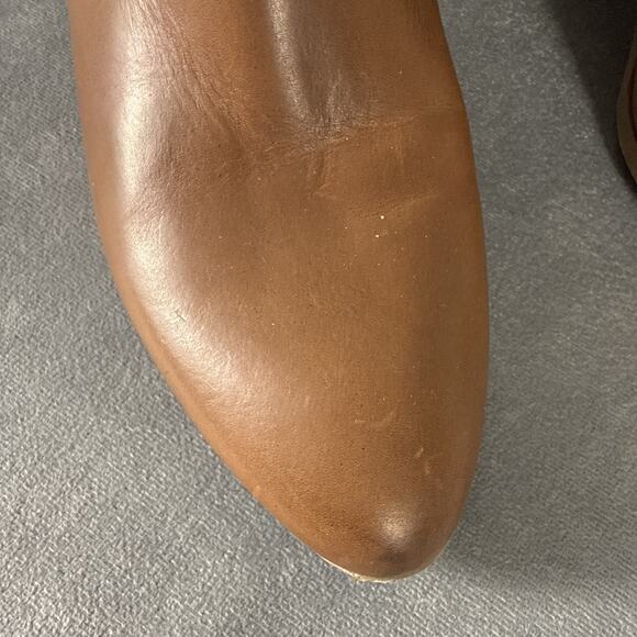 Frye Judith Double Zip Women's Wheat Brown‎ Leather Ankle Bootie 2.5 Heel 10M - Picture 3 of 16